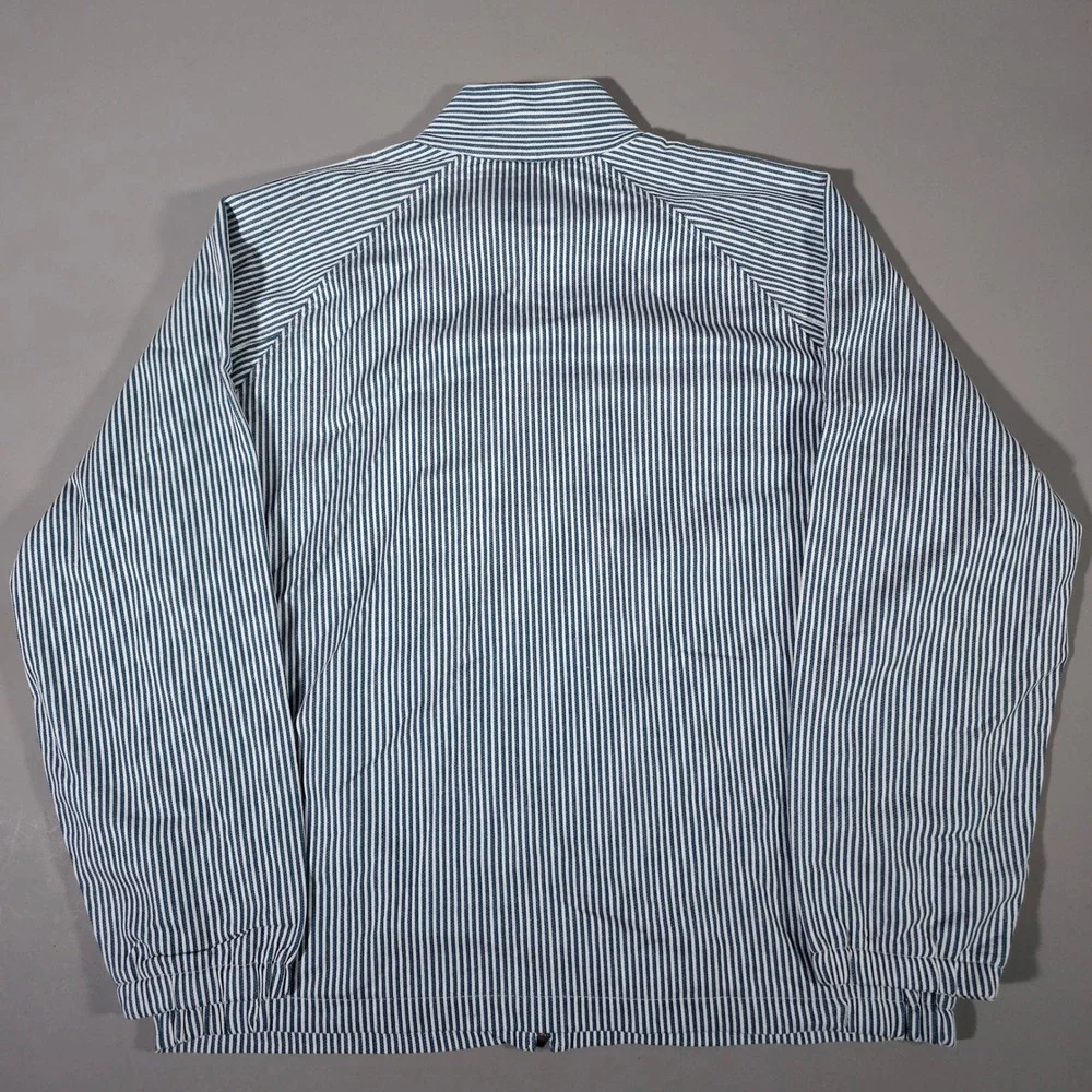 Todd Snyder Track Jacket Mens XXL Blue White Striped Mesh Lined Zip Up - Picture 7 of 7